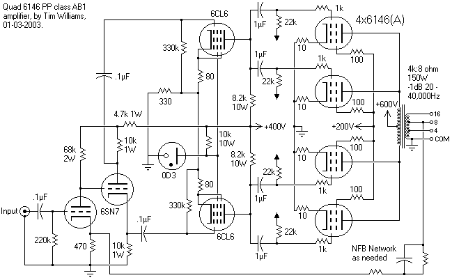 Quad 6146 power amplifier
